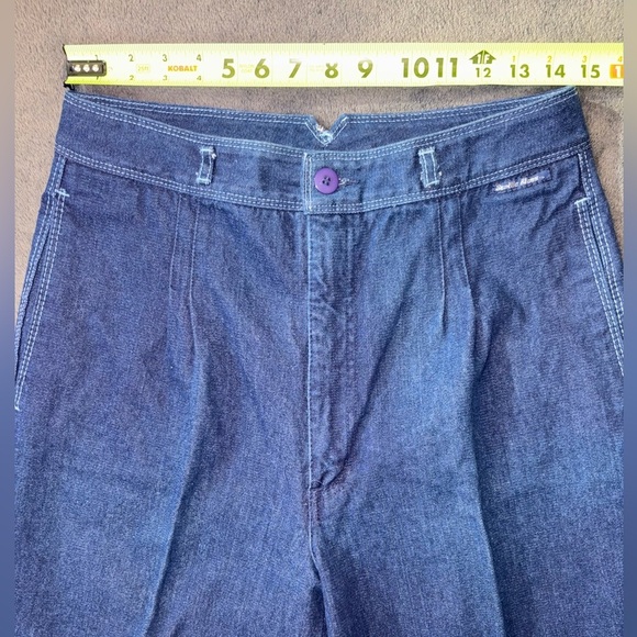 Seattle Blues Vintage Size 14 Ultra High Rise Wide Leg Straight Jeans - Picture 4 of 13